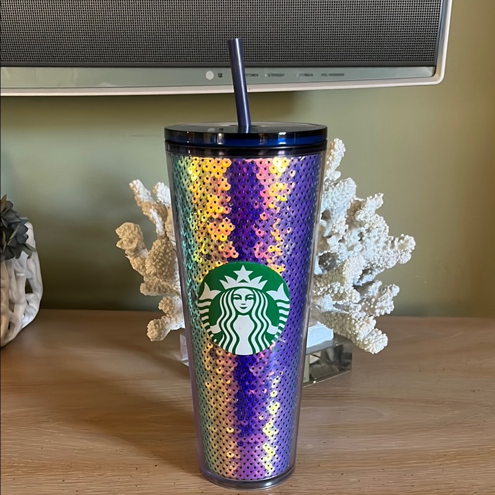 Starbucks Sequin Tumbler with Straw